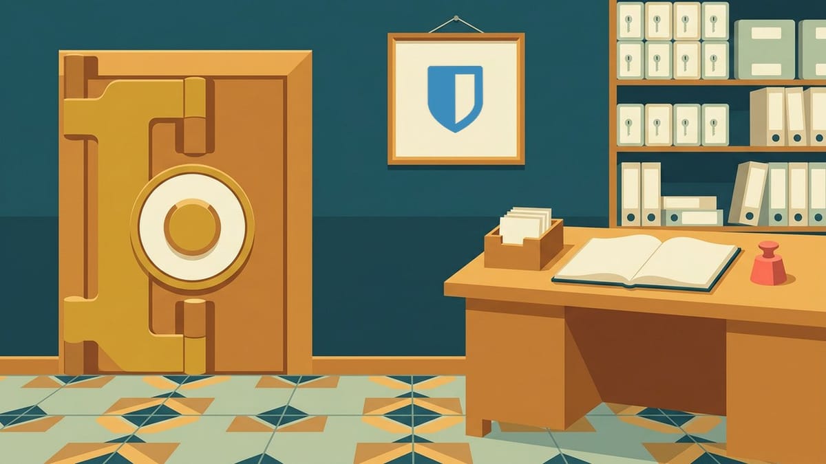 Editorial illustration for Bitwarden Free Covers Everything Except the Codes