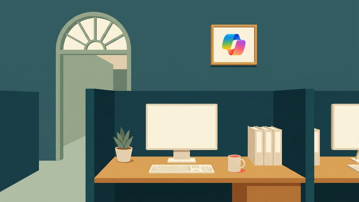 Editorial illustration for Microsoft Copilot Is Free. Office Integration Is Not.