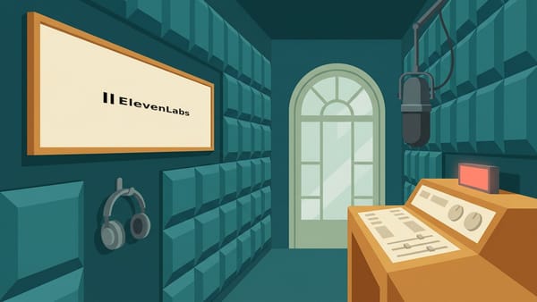 Editorial illustration for ElevenLabs Free Gives 10,000 Characters. No Commercial Use.