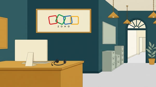 Editorial illustration for Zoho Desk Free Gives Three Agents Forever, and Little Else